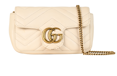Super Mini GG Marmont, &pound;520, Handbags, Cream, Leather, Front view
